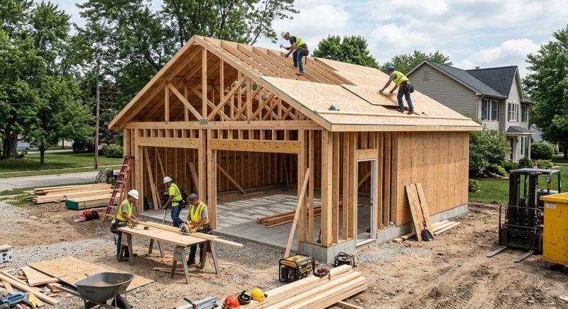 Wood Garage Installation in Conroe, TX